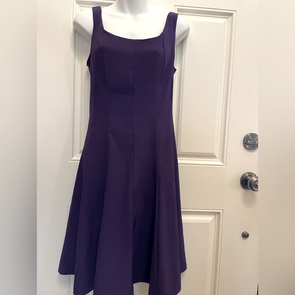 ‼️29.00‼️Dressbarn Square Neckline Deep Purple Fit and Flare Length Dress👗